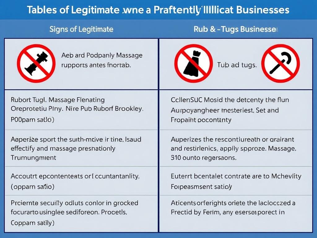rub and tug brooklyn ny. Table: Signs of Legitimate vs. Potentially Illicit Massage Businesses